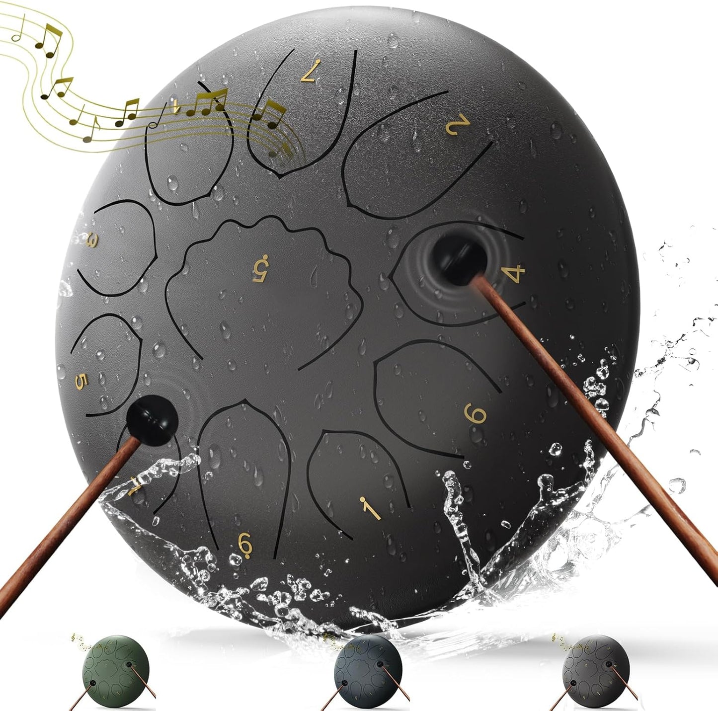8 Inch Steel Tongue Drum with 11 Notes for Outdoor Meditation