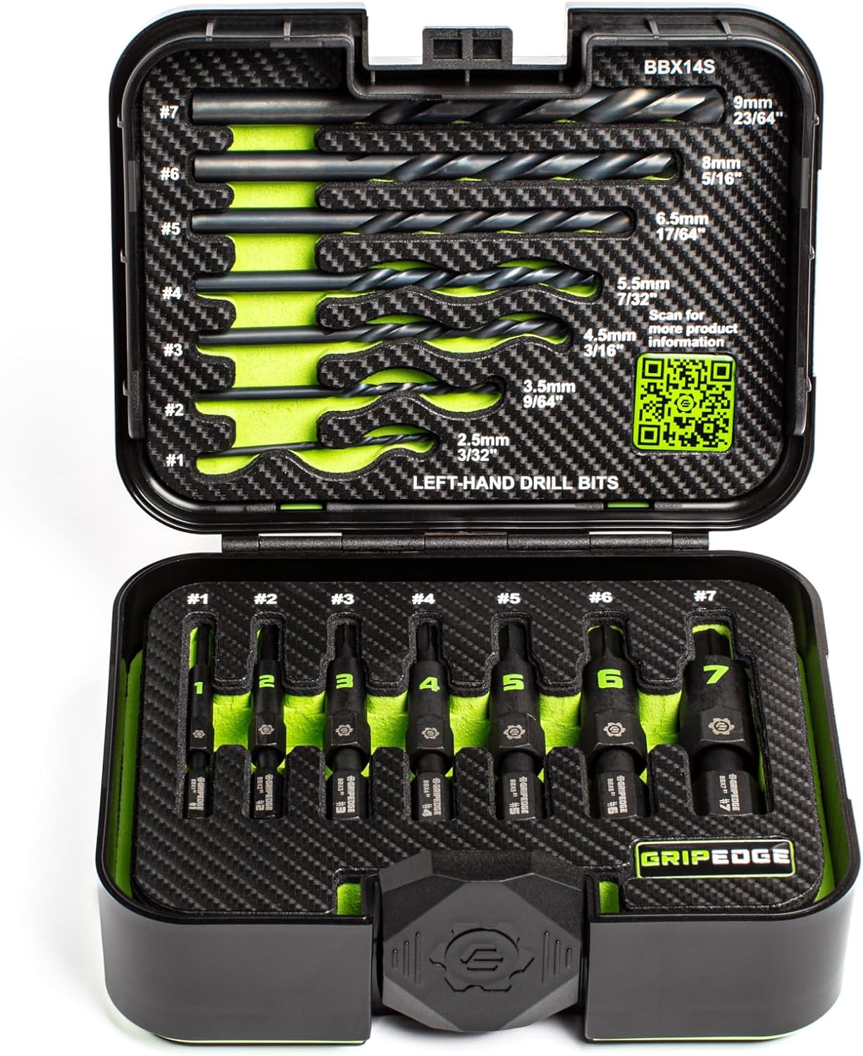 GRIPEDGE Tools 14PC G-FORS Extractor Set for Broken Fasteners