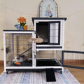 Rabbit Hutch Indoor Bunny Cage Outdoor with Urine Guards - Large