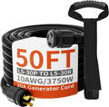 huanchain 3 Prong 30 Amp Generator Cord 50 ft - Heavy Duty Twist Lock
