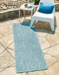 Casual Transitional Solid Heathered Indoor/Outdoor Runner 2ft 7in x