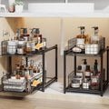 Under Sink Organizer Pack of 2 - 2-Tier Pull Out Sliding Drawers