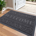 OLANLY Welcome Door Mat: Heavy Duty Waterproof Indoor Outdoor Mat