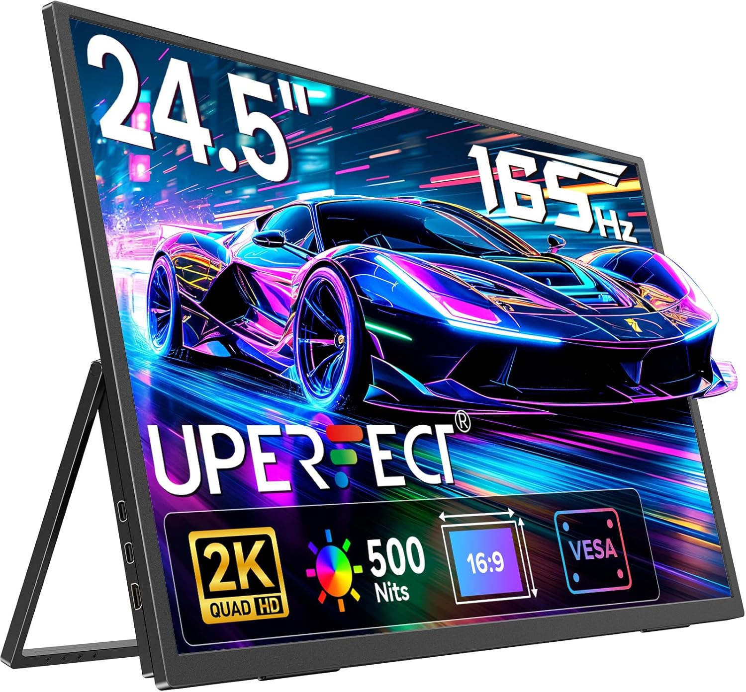 24.5in 2K QHD Large Gaming Monitor with 165Hz Refresh Rate