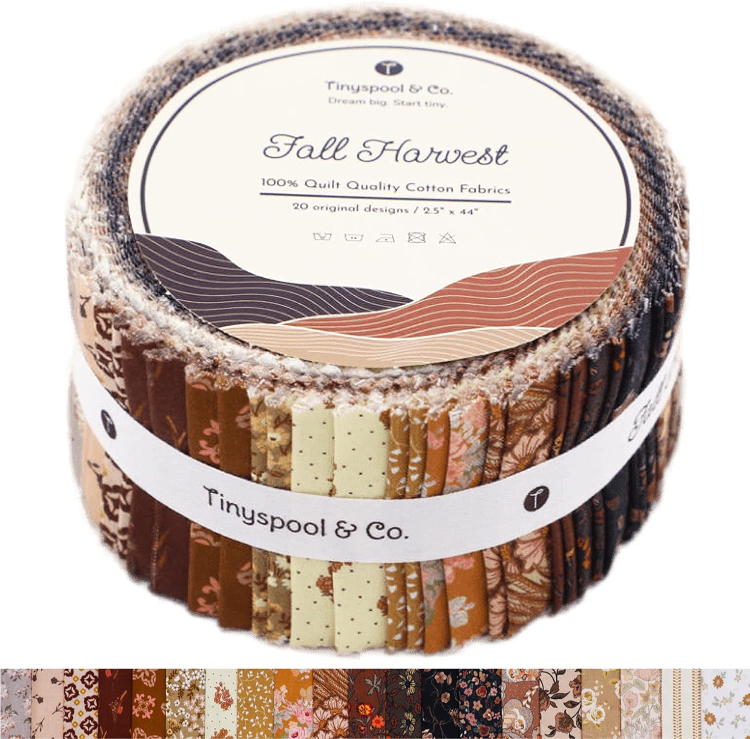 Tinyspool Jelly Roll Fabric Strips for Quilting and Crafting