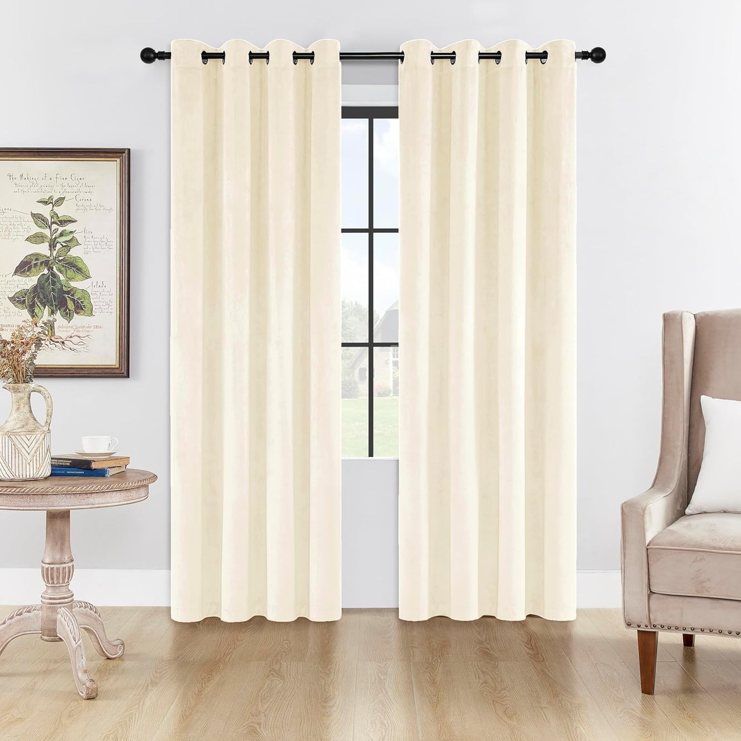 Luxurious Ivory White Velvet Curtains for Elegant Living Spaces