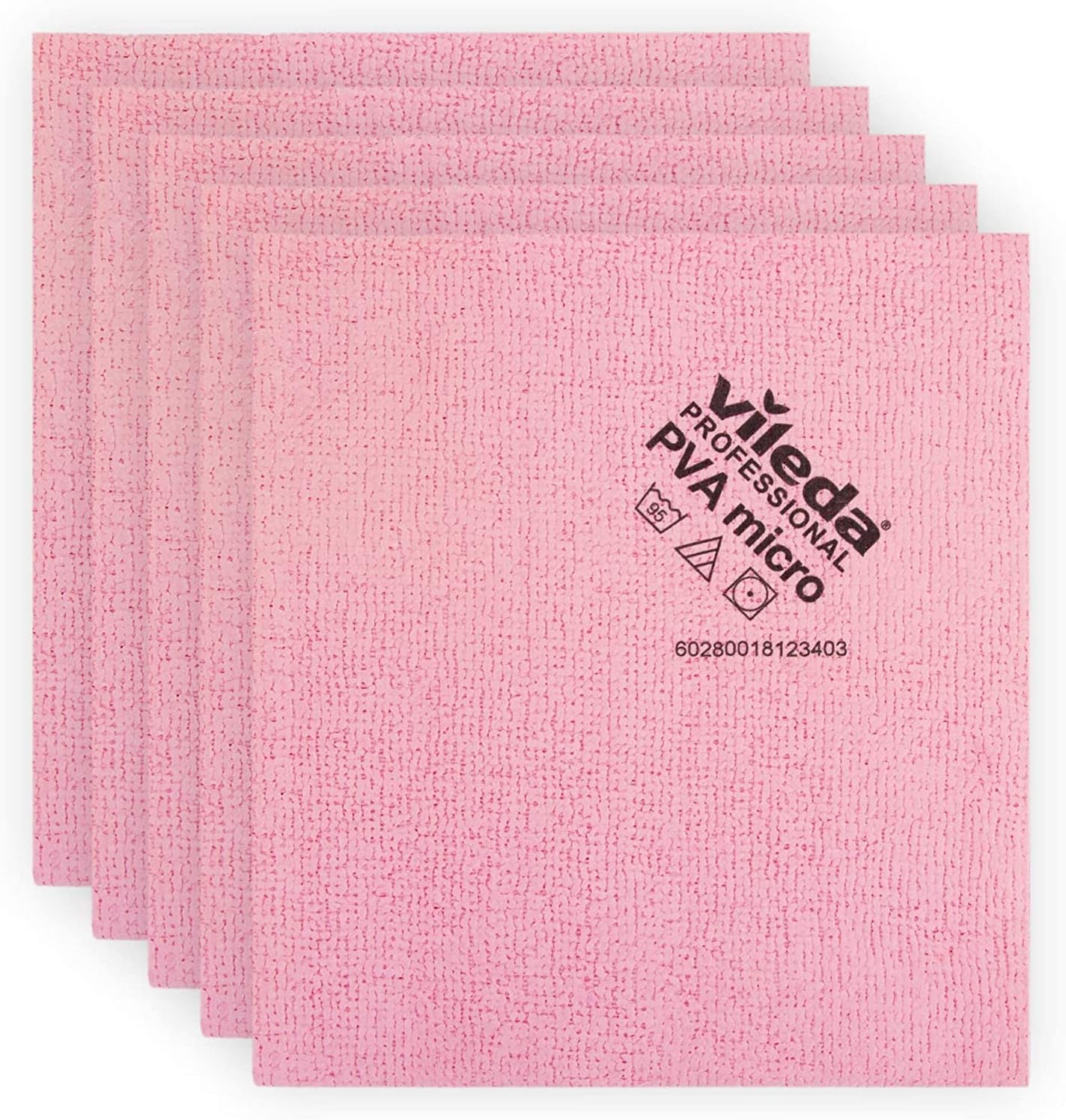 Vileda Pro Red PVA Cloth 5 Pack | Smooth & Absorbent