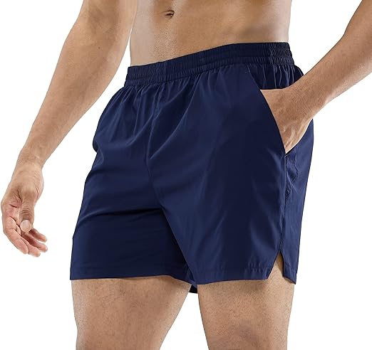 MIER Men's Quick Dry Workout Running Shorts with Pockets