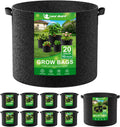 Land Guard 10-Pack Fabric Grow Bags 20 Gallon - Heavy-Duty Planters