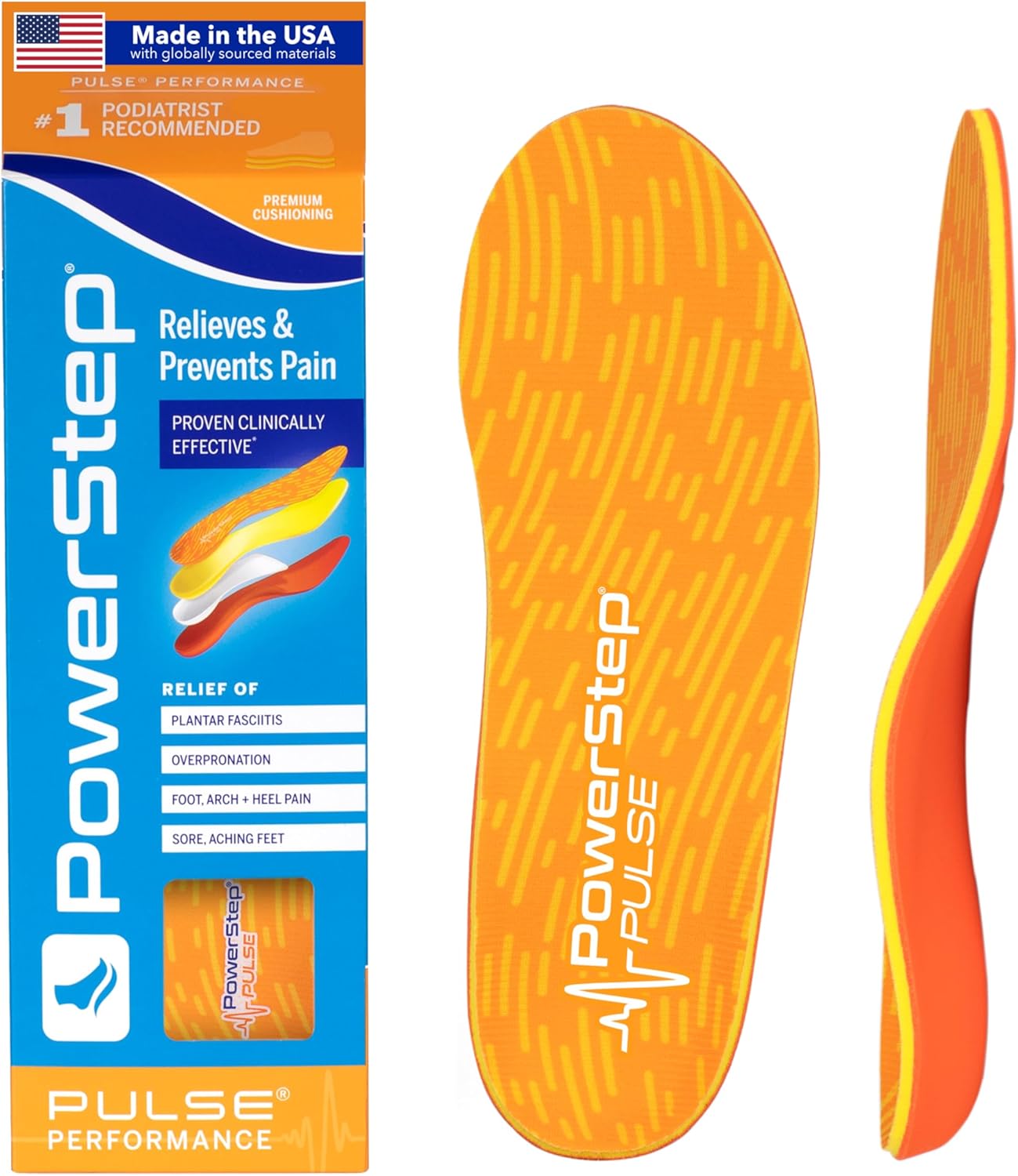 PowerStep Insoles for Running Shoe Pain Relief and Support