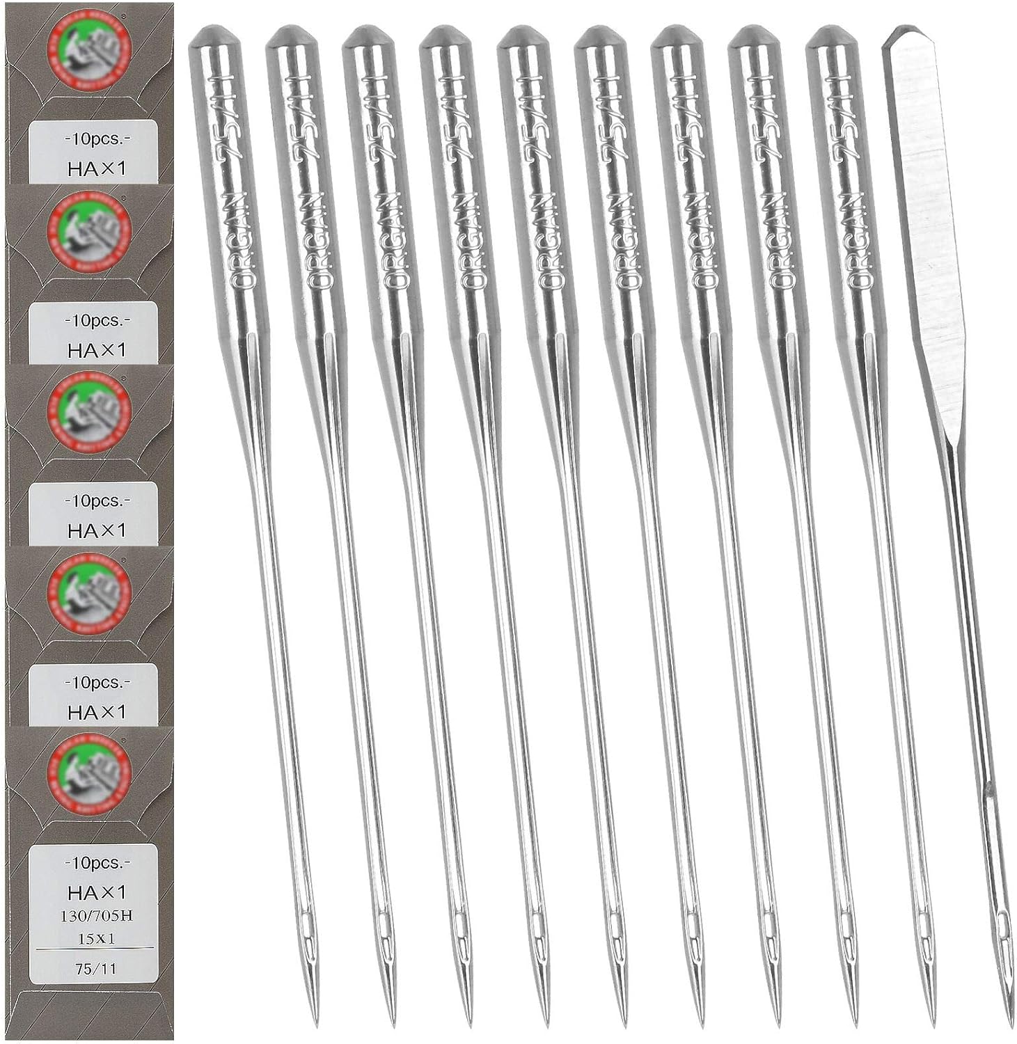 50 PCS Size 75/11 Sewing Needles for Brother Machine