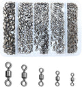 300pcs Fishing Swivels Stainless Barrel Swivels Kit - Durable
