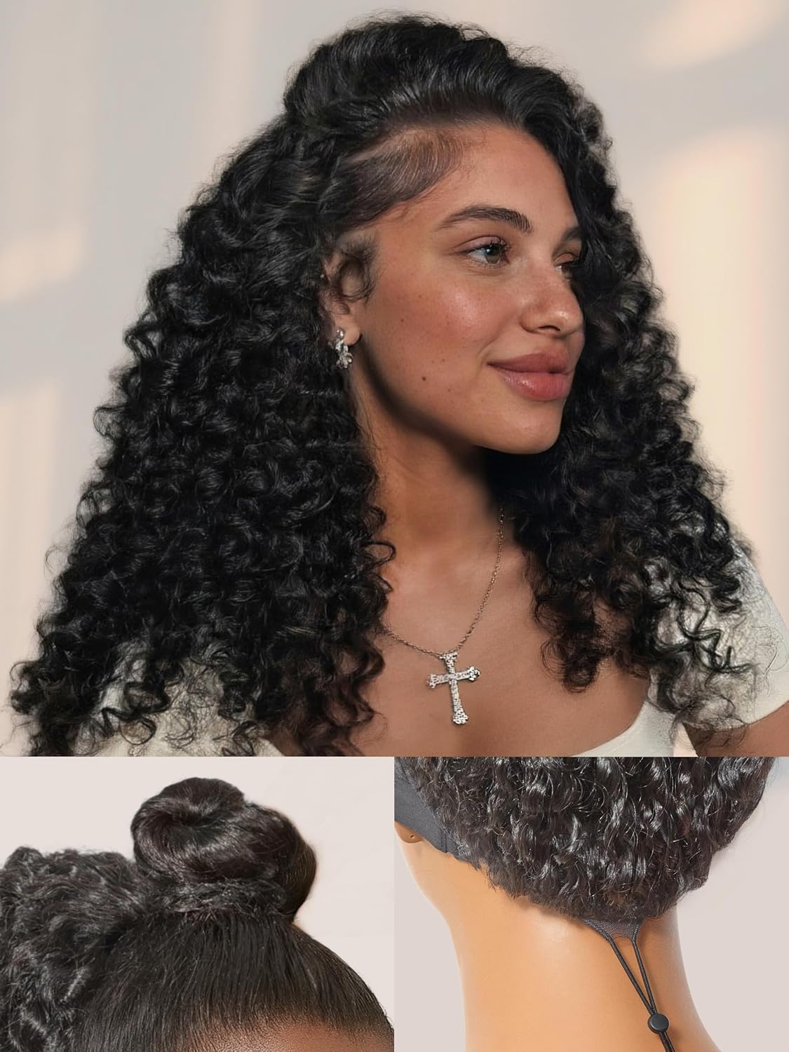 LUVME HAIR Half Wig Burmese Messy Curly Flexi-Fit 26 in Wig