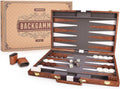 AMEROUS Backgammon Set 18 in Folding Board - Portable Travel Game