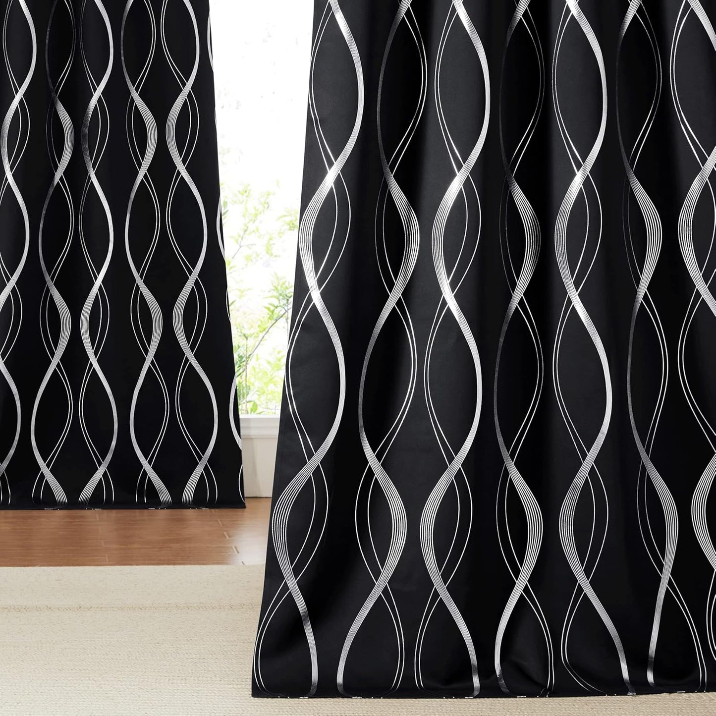 NICETOWN Blackout Curtain Panels - Elegant Light Reducing Drapes