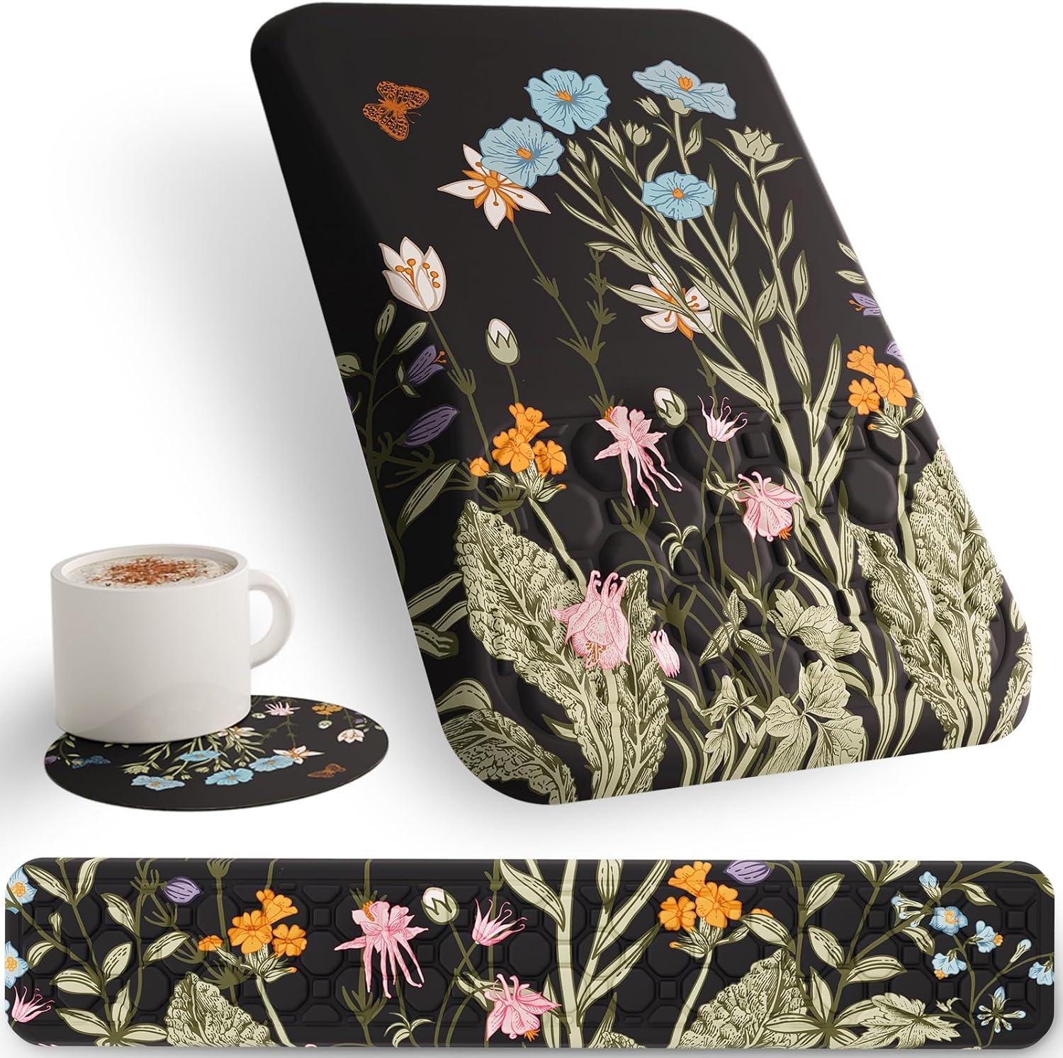 Ospelelf Ergonomic Wrist Rest Combo - Comfort Blooms!