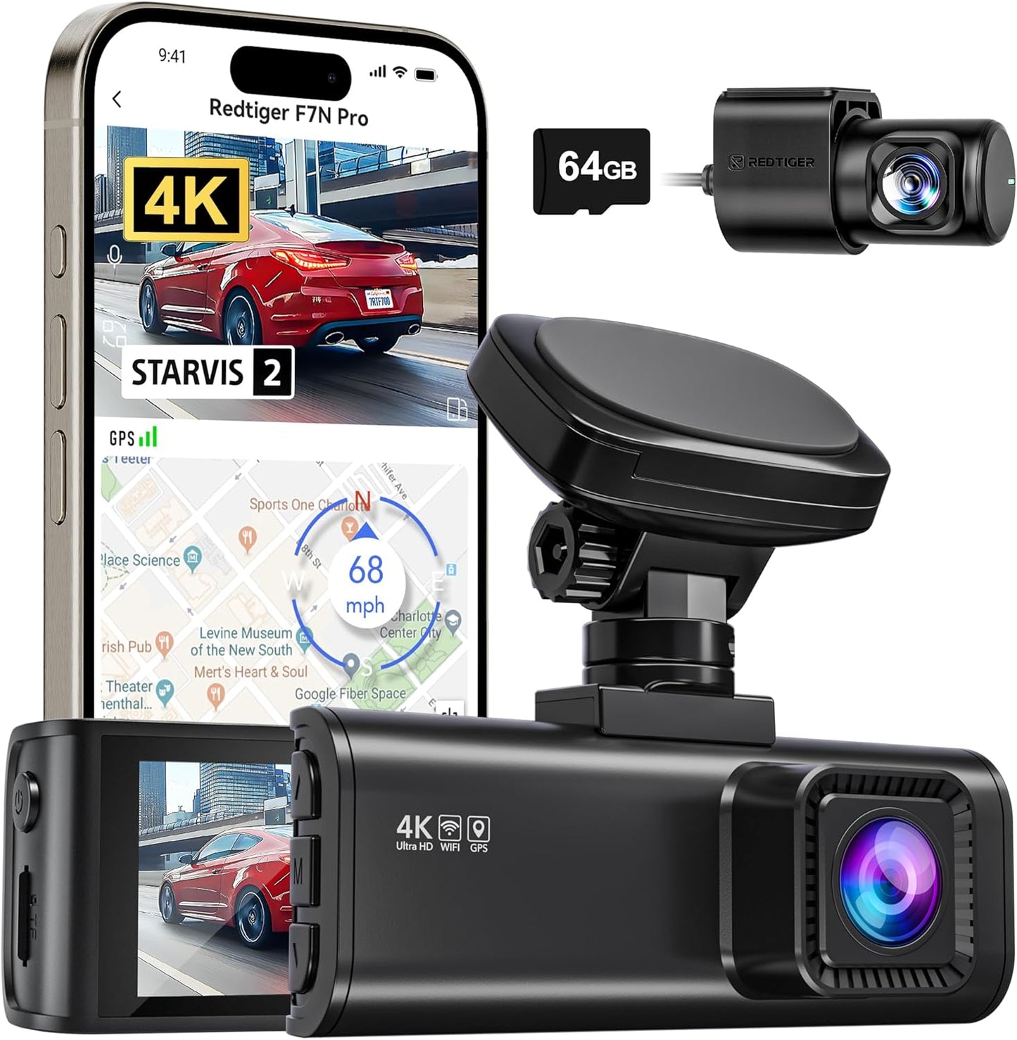 4K Dual Dash Cam with STARVIS Sensor