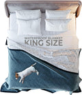 Waterproof Dog Blanket for Bed 108x90 in King Size - Reversible