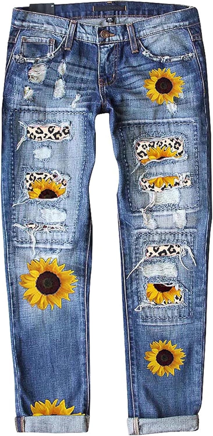 Astylish Womens Distressed Stretch Skinny Denim Jeans for Style