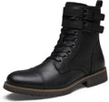 Vostey Mens Motorcycle Chukka Boots - Zippered Casual Dress Boots