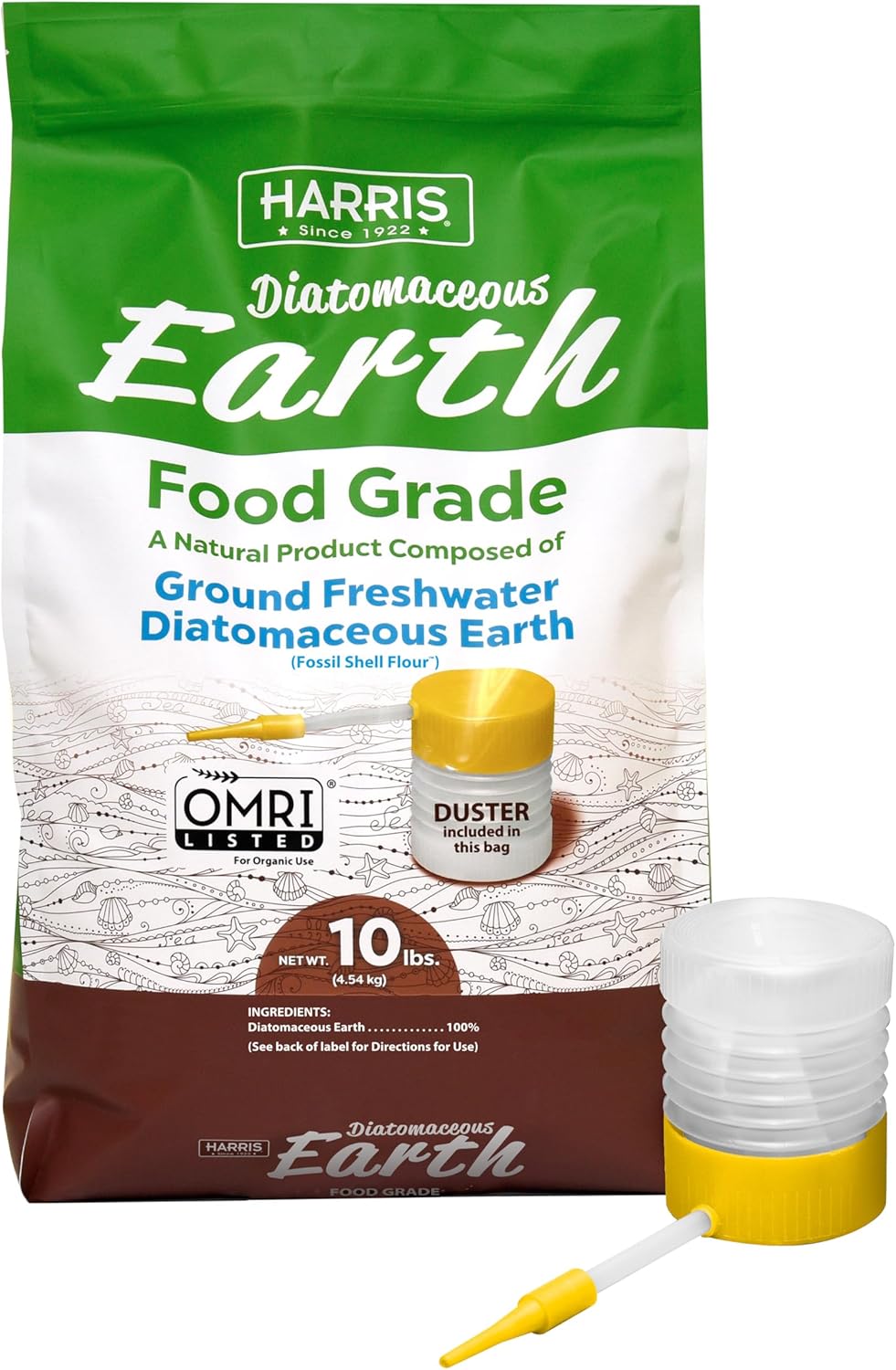 HARRIS Diatomaceous Earth Food Grade 10lb for Safe Pest Control