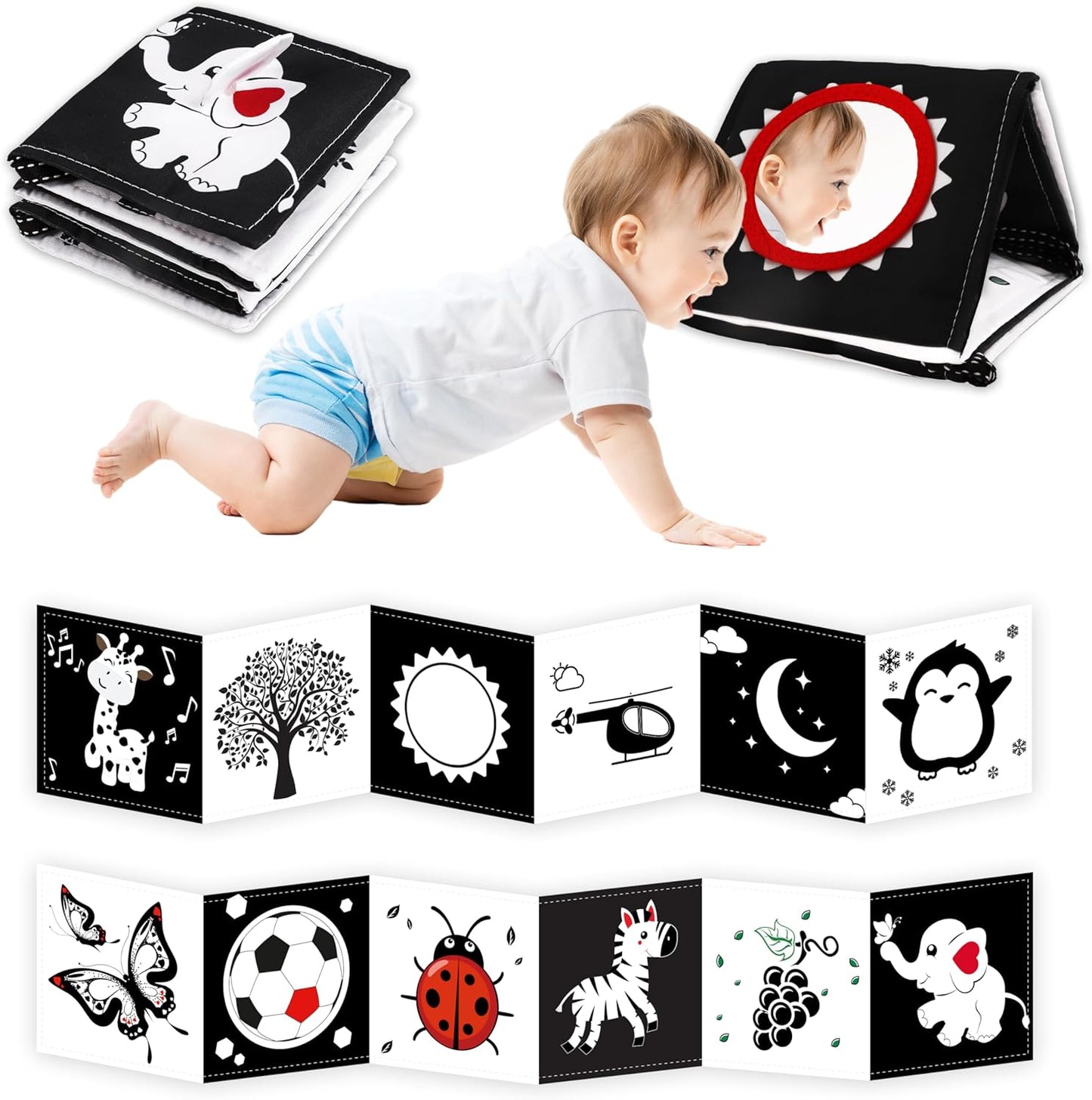 Chambom High Contrast Baby Toys - Boost Brain Development!