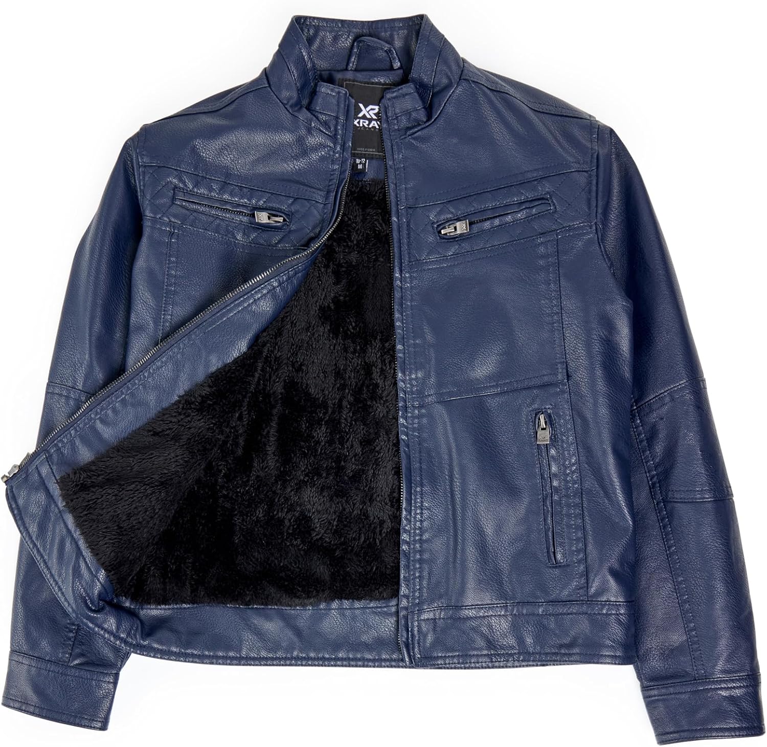 X RAY Teen Faux Leather Jacket for Boys - Stylish & Warm Outerwear