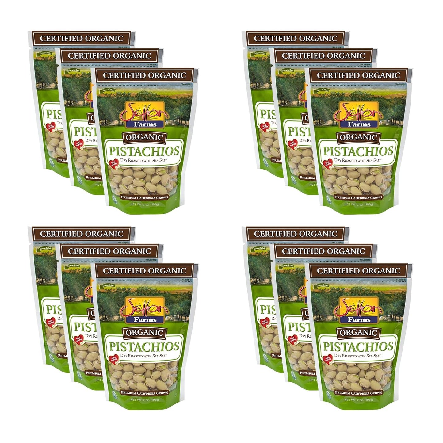 Organic Pistachios Dry Roasted and Salted - Healthy Snack Choice