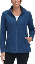 TACVASEN Women's Full Zip Fleece Jacket - Lightweight (Style MJX7)