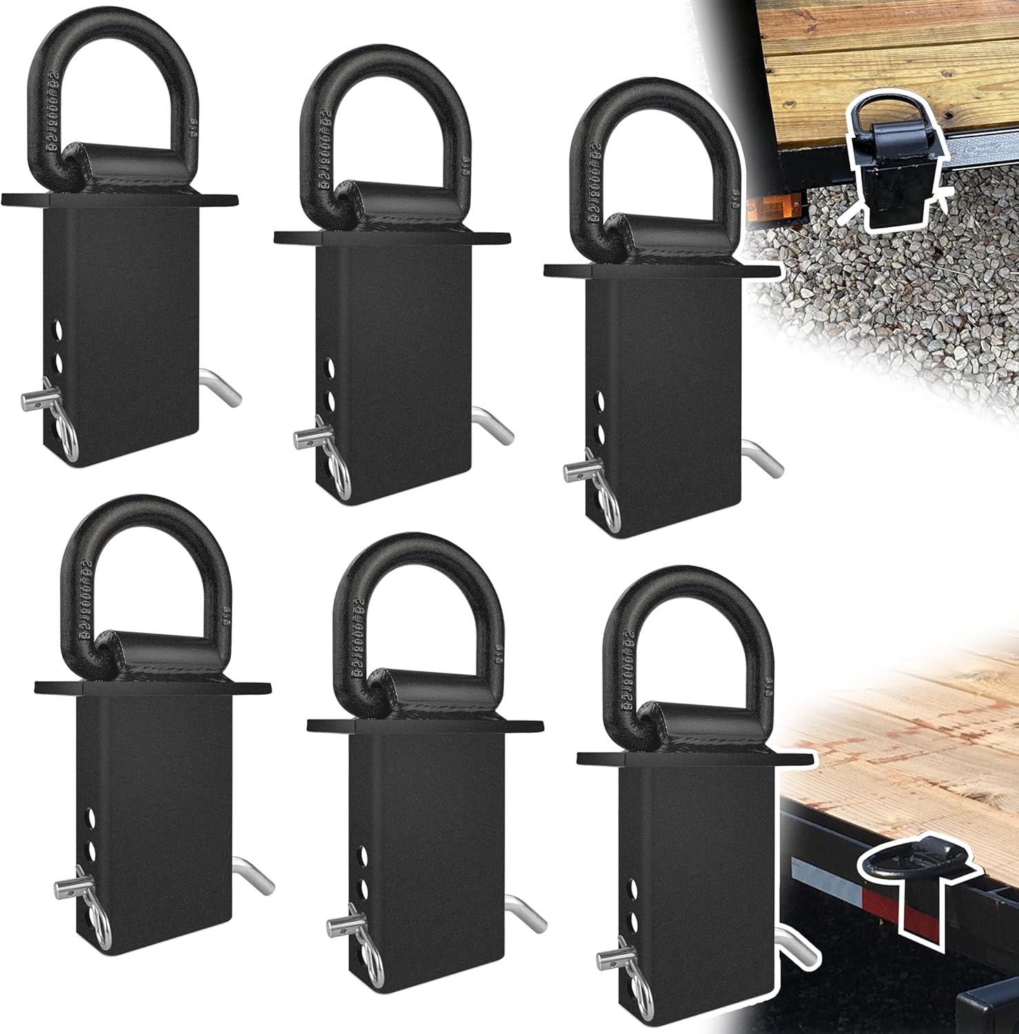 Heavy Duty Stake Pocket D Rings for Utility Trailers and Flatbeds