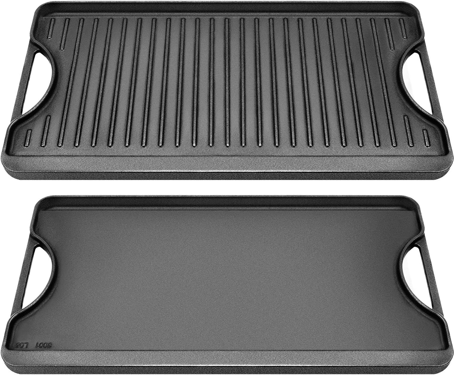 GGC Cast Iron Reversible Griddle for Indoor and Outdoor Cooking