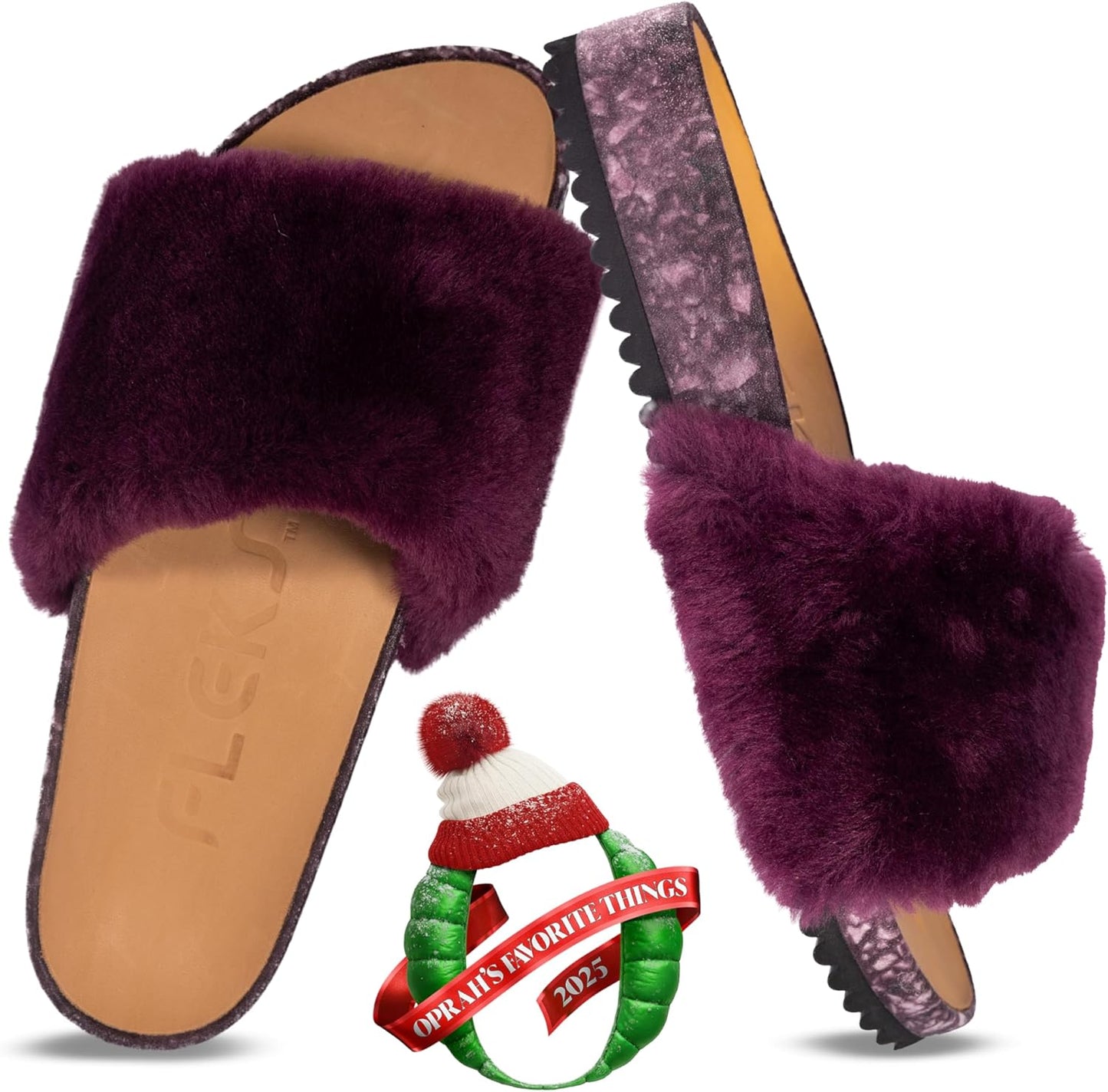 Fleks San Ysidro Women's Shearling Slides with Arch Support
