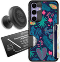 Scooch Tropical Leaves Case for Samsung Galaxy S25 Plus - Slim Card