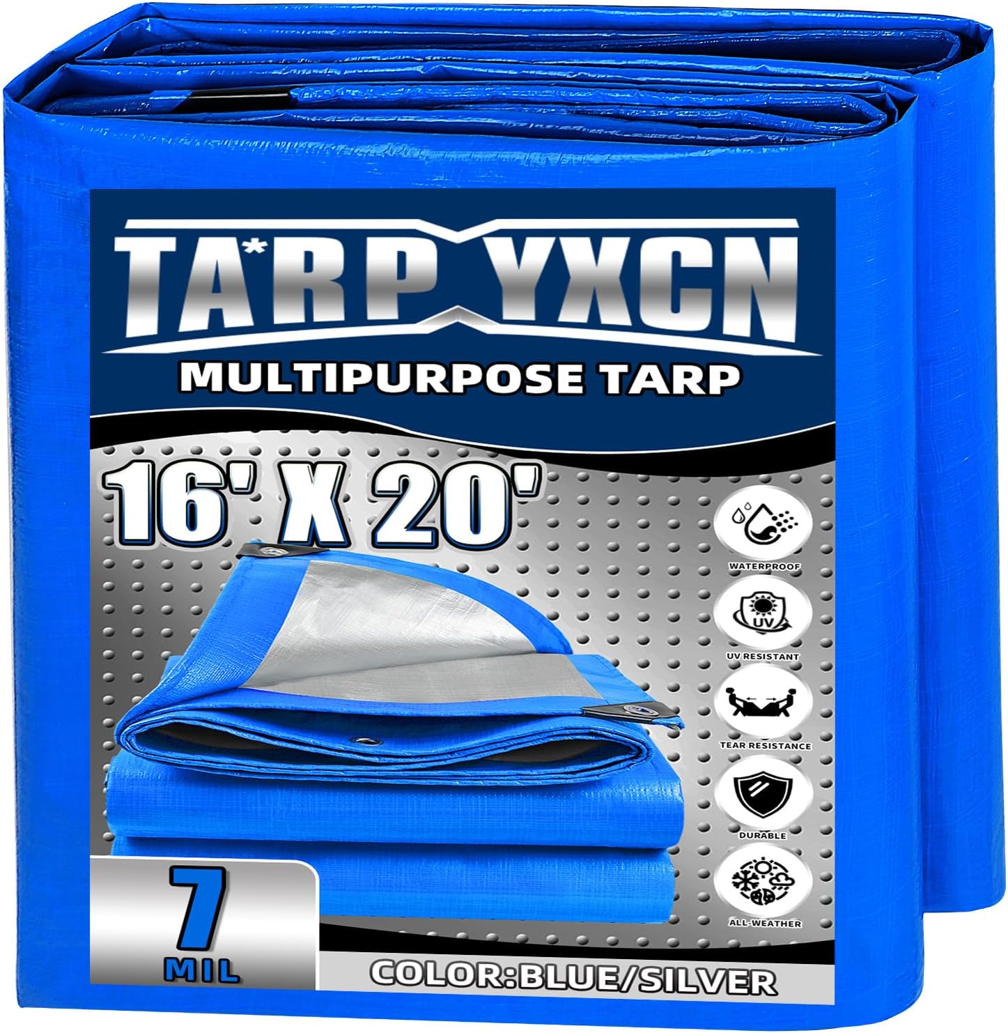 Durable 16x20 Feet Waterproof Poly Tarps for All Weather Use