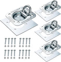 Recessed D-Ring Tie Down Anchors 4 Pack - Heavy Duty 6000 lb