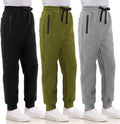 3 Pack Boys Sweatpants Fleece Cotton Athletic Pants - Warm, Durable