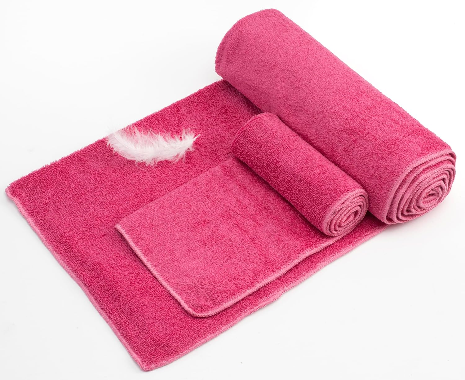 LUKCHE Non-Slip Hot Yoga Towel: 100% Microfiber, Corner Pockets, 25x73 - Sweat Absorbent