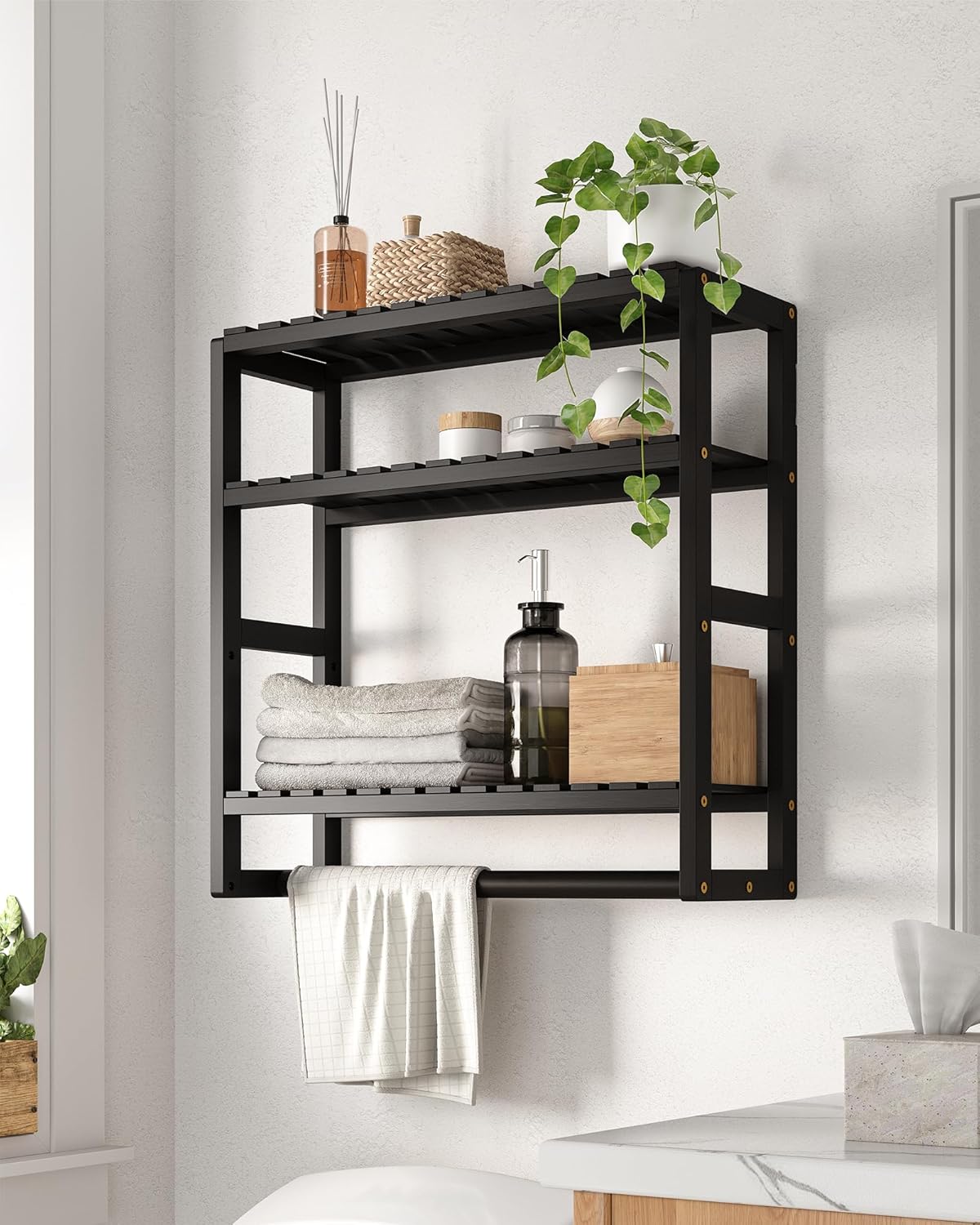 Over The Toilet Storage Bathroom Shelves for Space Saving