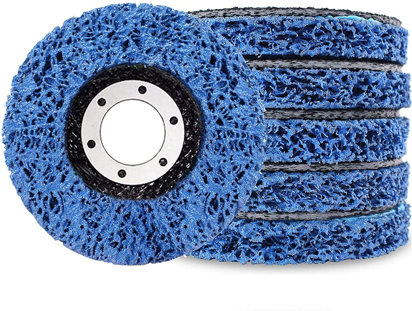 SIGNI Blue Poly Strip Discs - 16mm Wheel for Angle Grinder - Remove Paint & Rust (5 Pack)