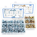 340PCS Threaded Inserts Nuts Assortment Kit - Durable Steel Inserts