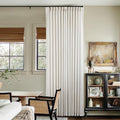 102 in Pinch Pleat Linen Curtains 2 Panels - Thick Privacy Drapes