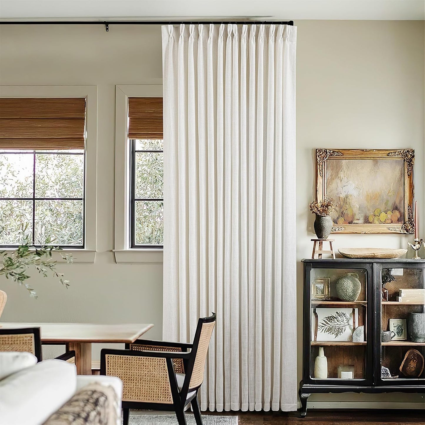 102 Inch Long Curtains for Living Room Bedroom - Natural Cream