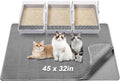 Cat Litter Mat 45x32 in - Extra Large Honeycomb Double Layer Mat