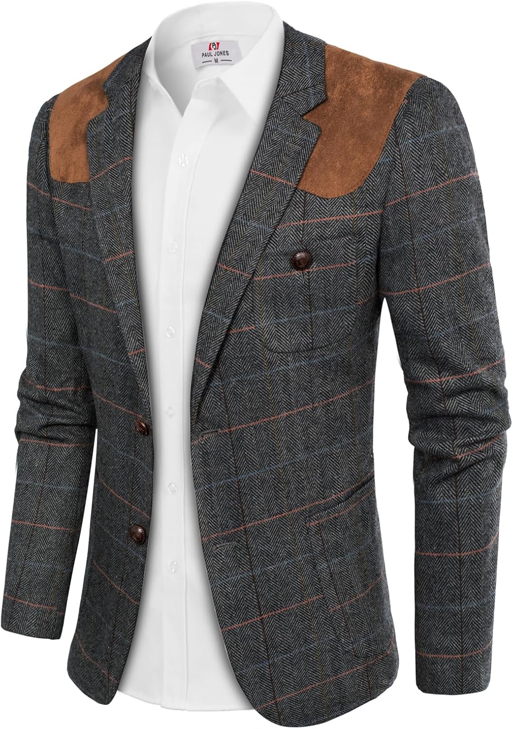 Stylish Herringbone Tweed Blazer for Men by PJ PAUL JONES