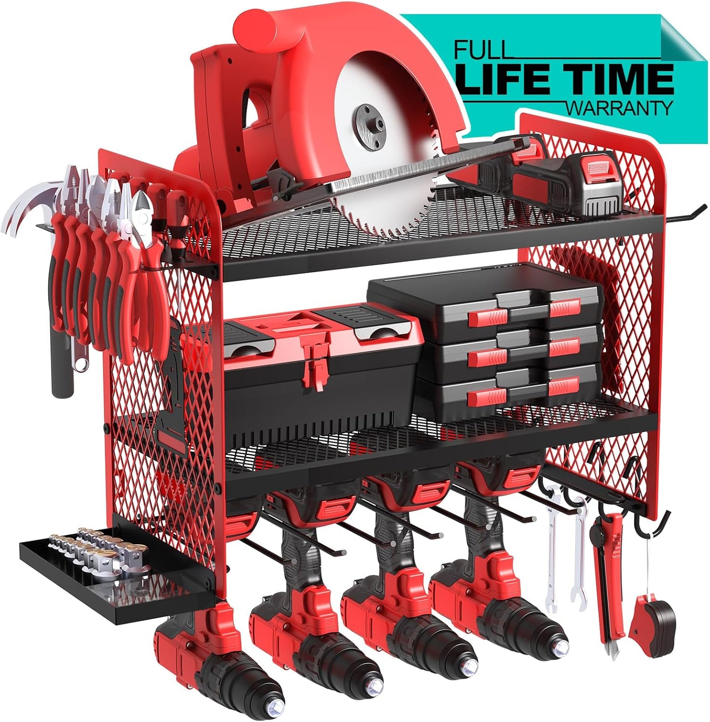 AZBESTPRO Heavy Duty 3-Tier Power Tool Organizer