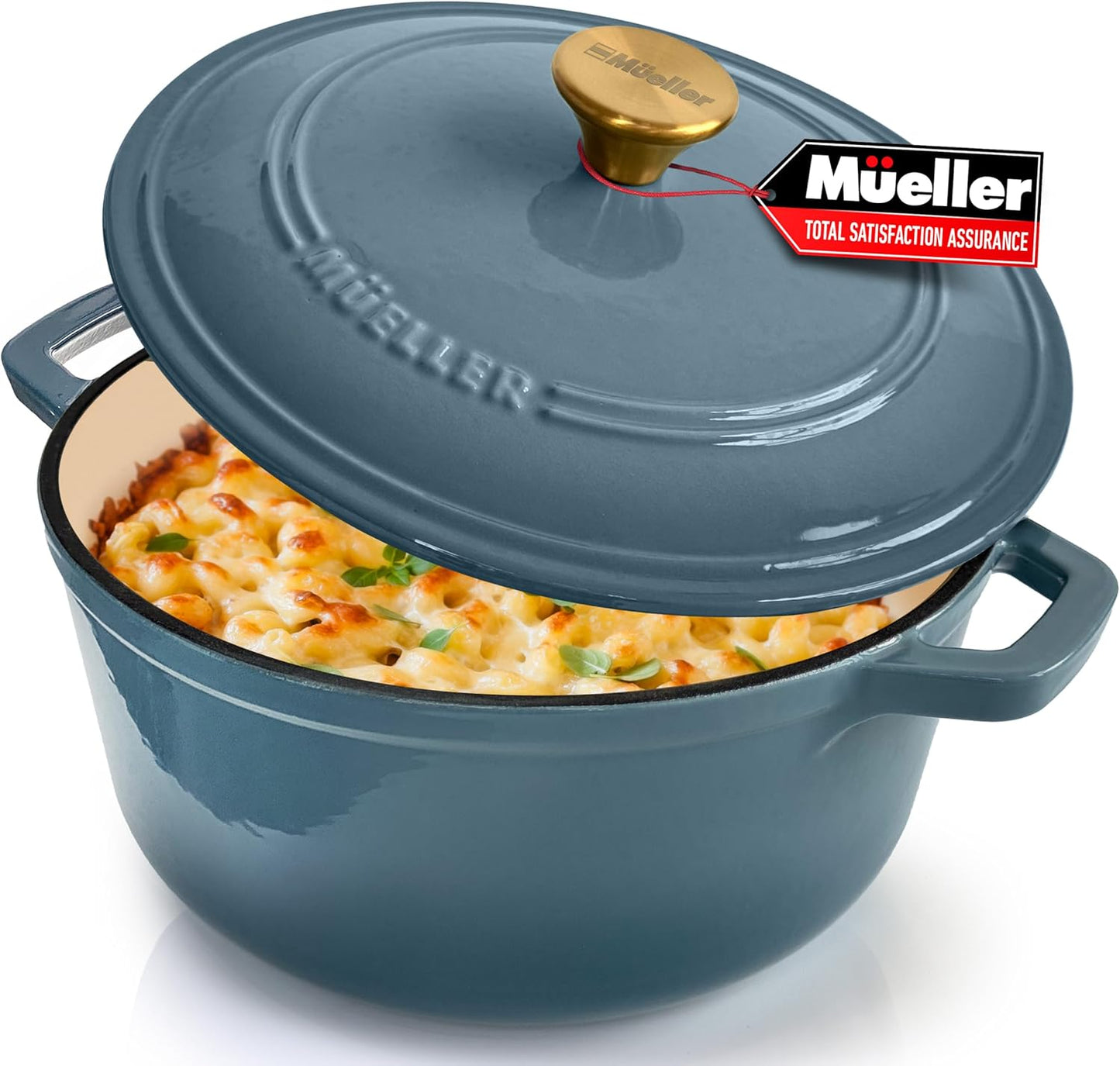 DuraCast 6 Quart Enameled Cast Iron Dutch Oven for All Cooking