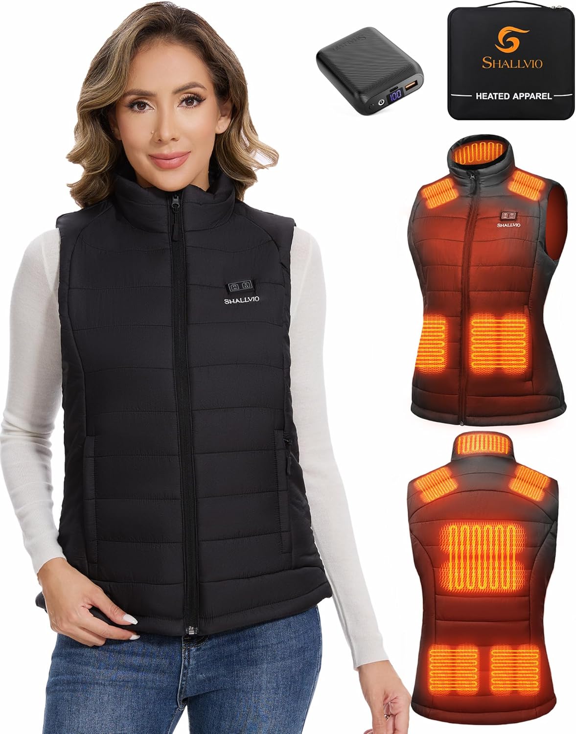 Womens Heated Vest with 16000mAh Battery for Ultimate Warmth