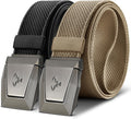 BULLIANT Men Belt 2 Pack Nylon Web Holster Belt - Quick Release work