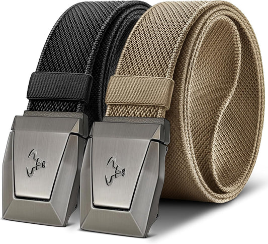 BULLIANT Men Belt 2 Pack Quick Release Nylon Web Holster Belt