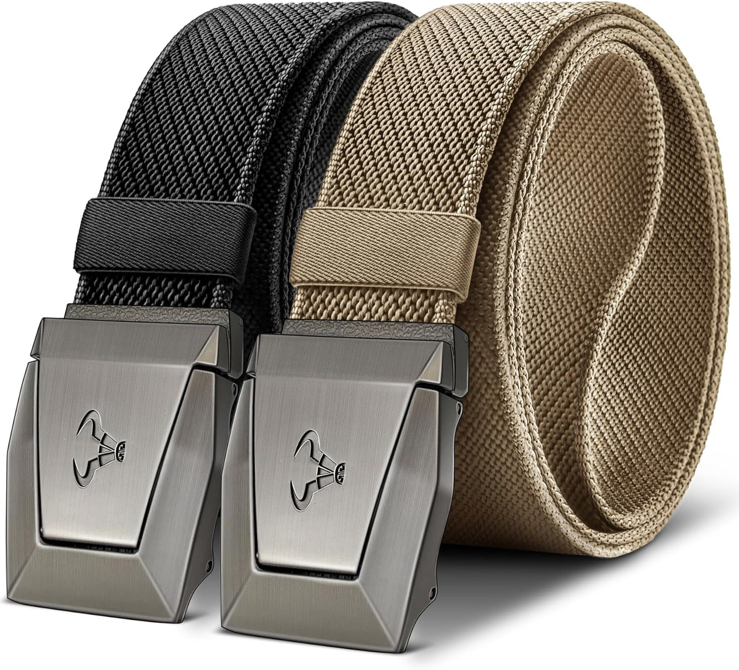 BULLIANT Men Belt 2 Pack for Outdoor Work and Sports Activities